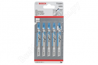 Пилки для лобзика по металлу (67 мм; 5 шт.) HSS T118 A Bosch