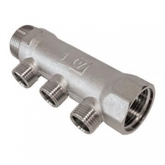 Коллектор 3/4"х3 выхода 1/2" внутренний(мама)