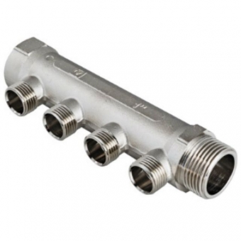 Коллектор 3/4"х4 выхода 1/2" наружный(папа)