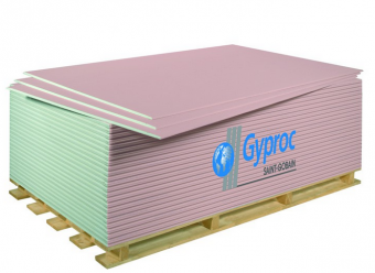 Гипсокартон Gyproc 2500х1200х12,5 мм огнестойкий